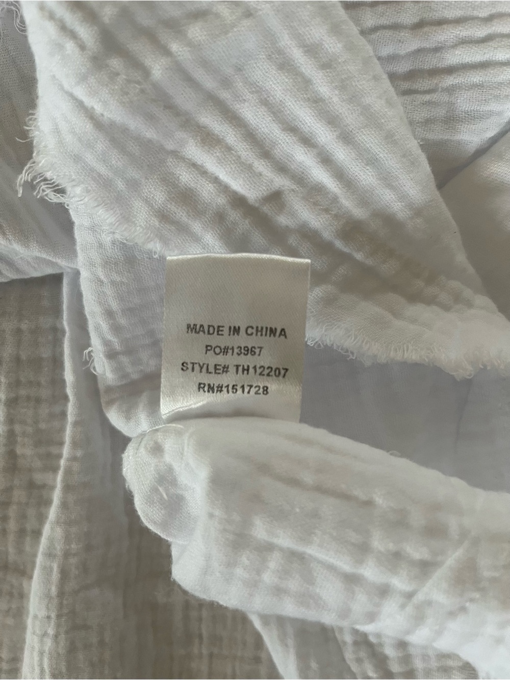 ee:some Women’s White blouse gauzy oversized relaxed blouse top size small New - Picture 9 of 9